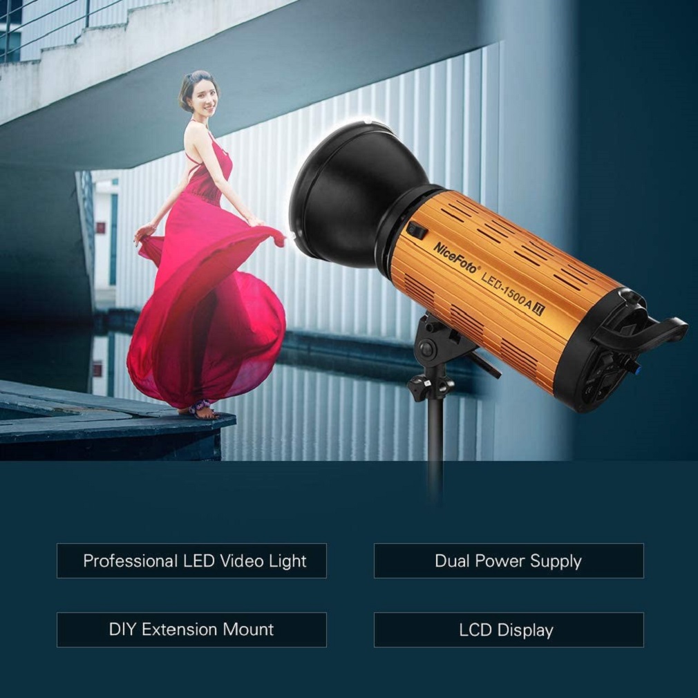 Đèn Led Nicefoto 1500A II Video Light 3200k-6500k Chính Hãng