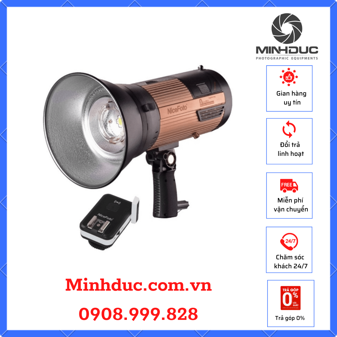 Đèn ngoại cảnh NiceFoto N-Flash 280A Portable Wireless + Trigger