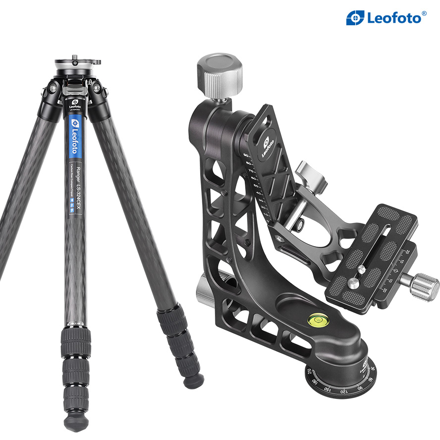 Chân tripod Leofoto LS-324CEX và đầu Gimbal PG-1