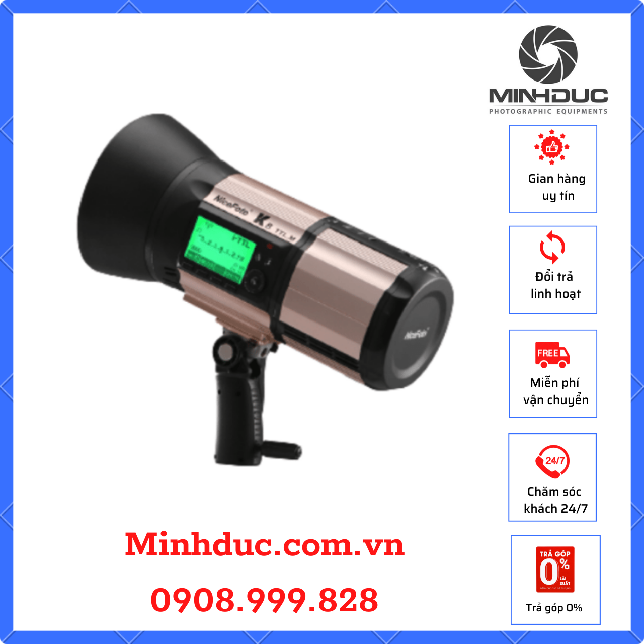 Đèn ngoại cảnh NiceFoto K8 800W HSS TTL