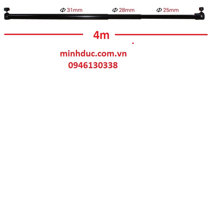 Tay Thanh Ngang Treo Phông Loại Rút 4m( có thể điều chỉnh 1.3m-4m)