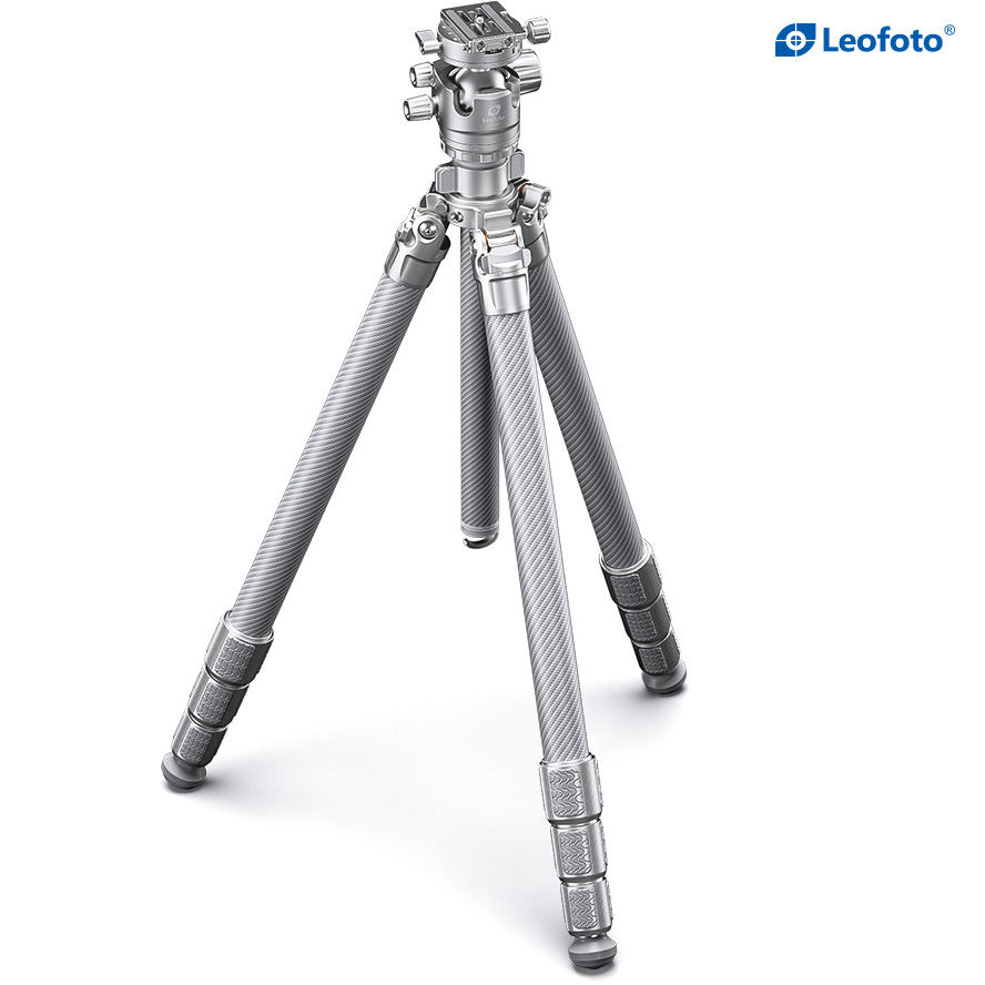 Chân tripod Leofoto LG-324C + đầu ball LH-40R ( Màu bạc)