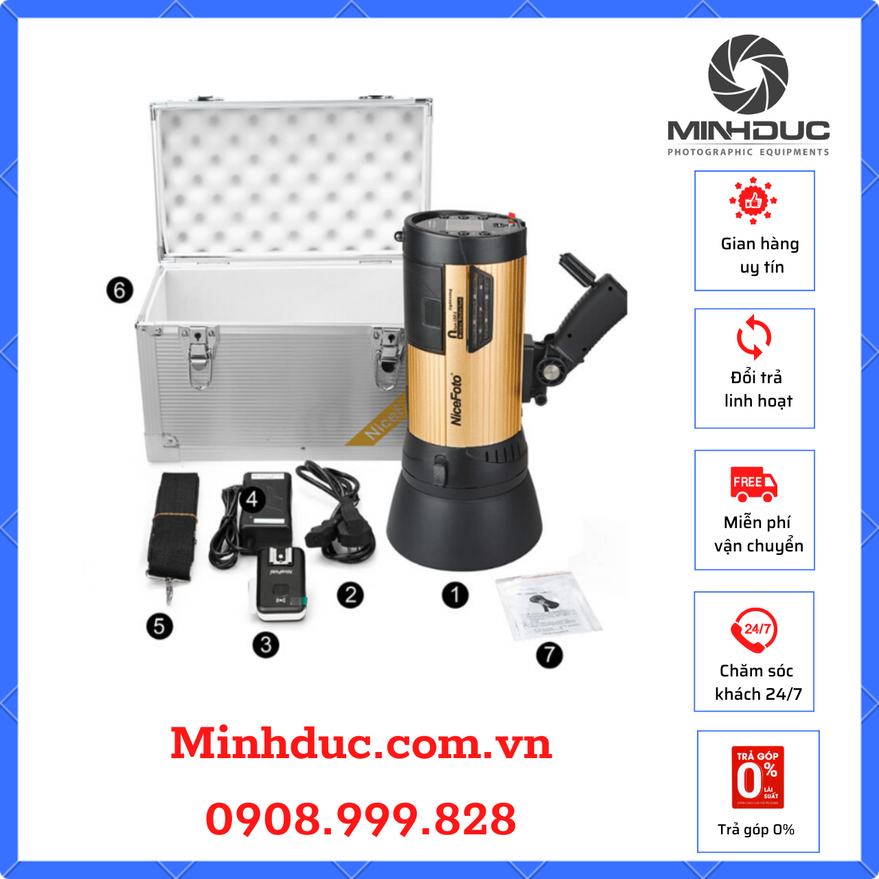 Đèn ngoại cảnh NiceFoto N-Flash 680A Portable Wireless