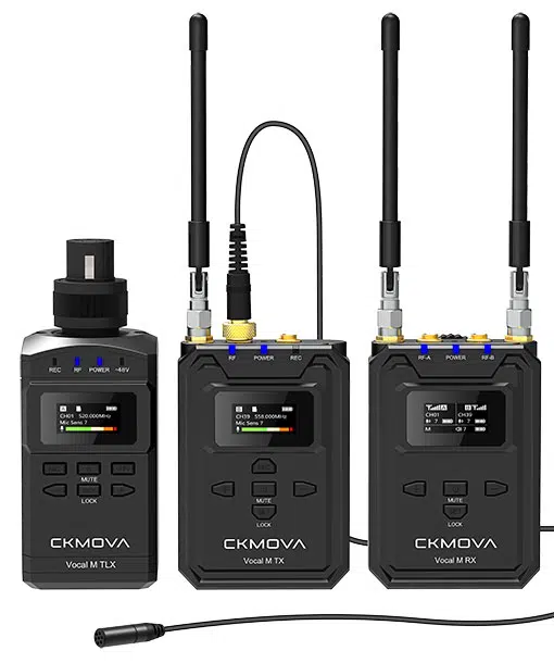 Microphone không dây UHF Ckmova bộ phát XLR đôi  Vocal M V4