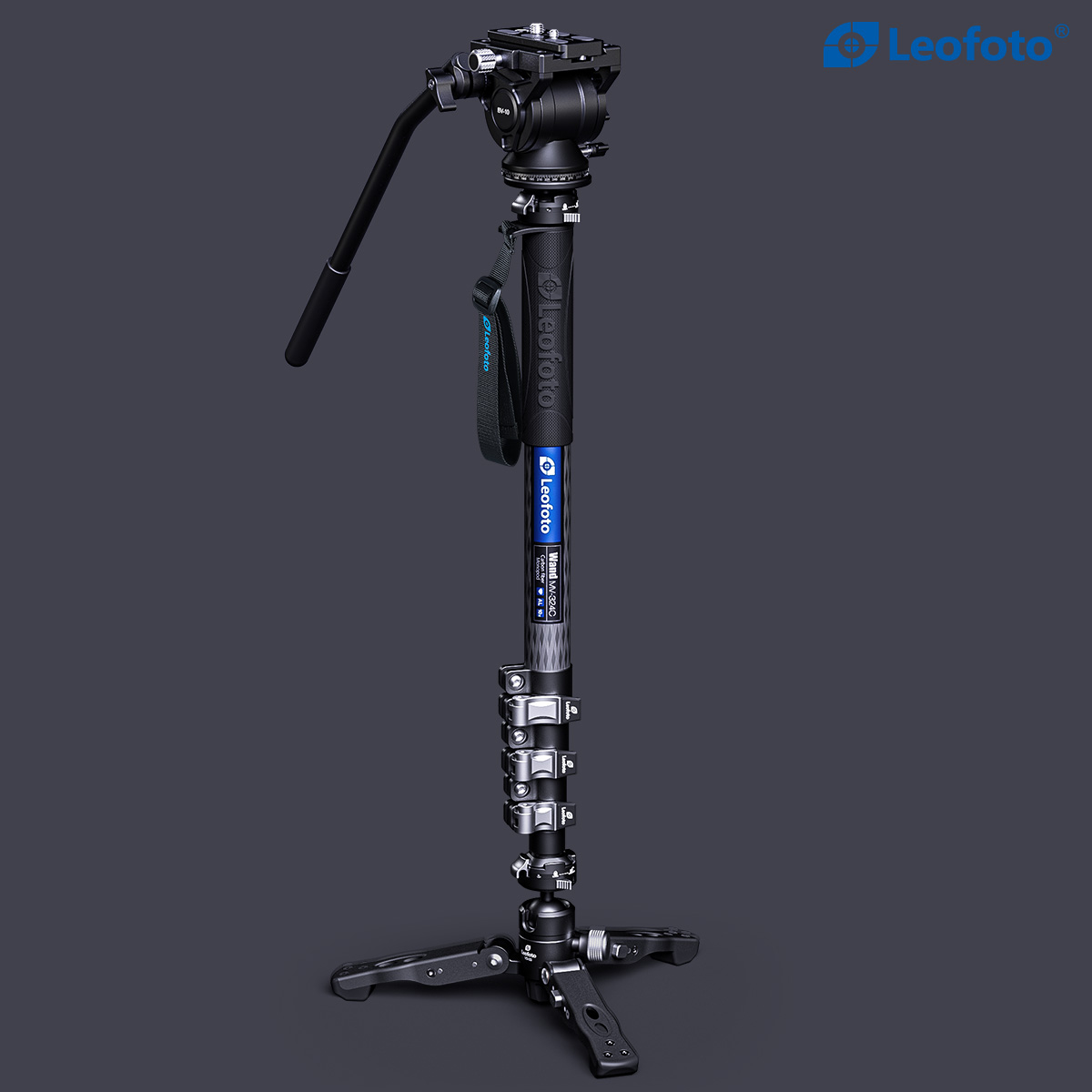 Chân monopod Leofoto MV-324C + đầu quay BV-10