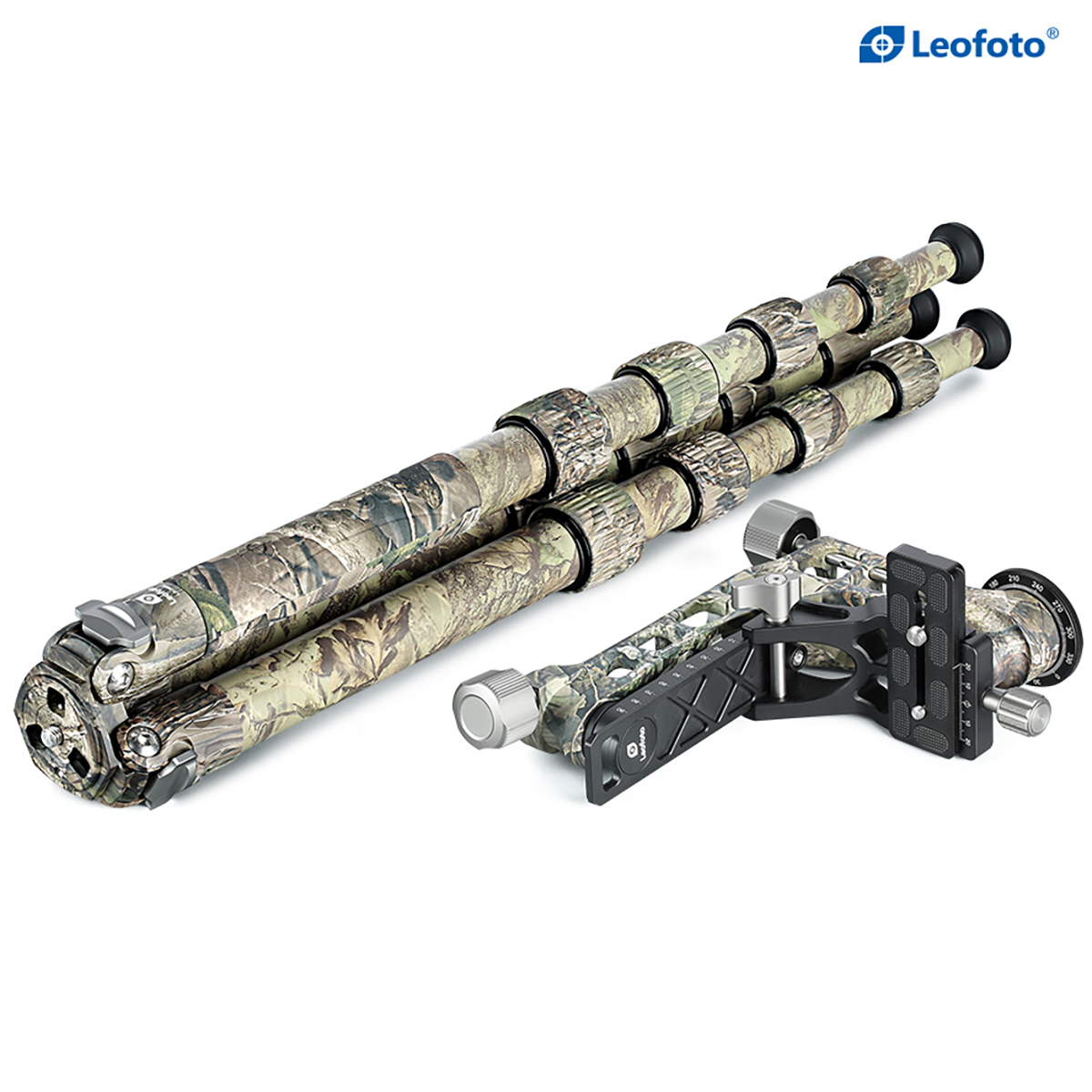 Chân máy Leofoto LS-365C + đầu gimbal PG-1 Full Camou