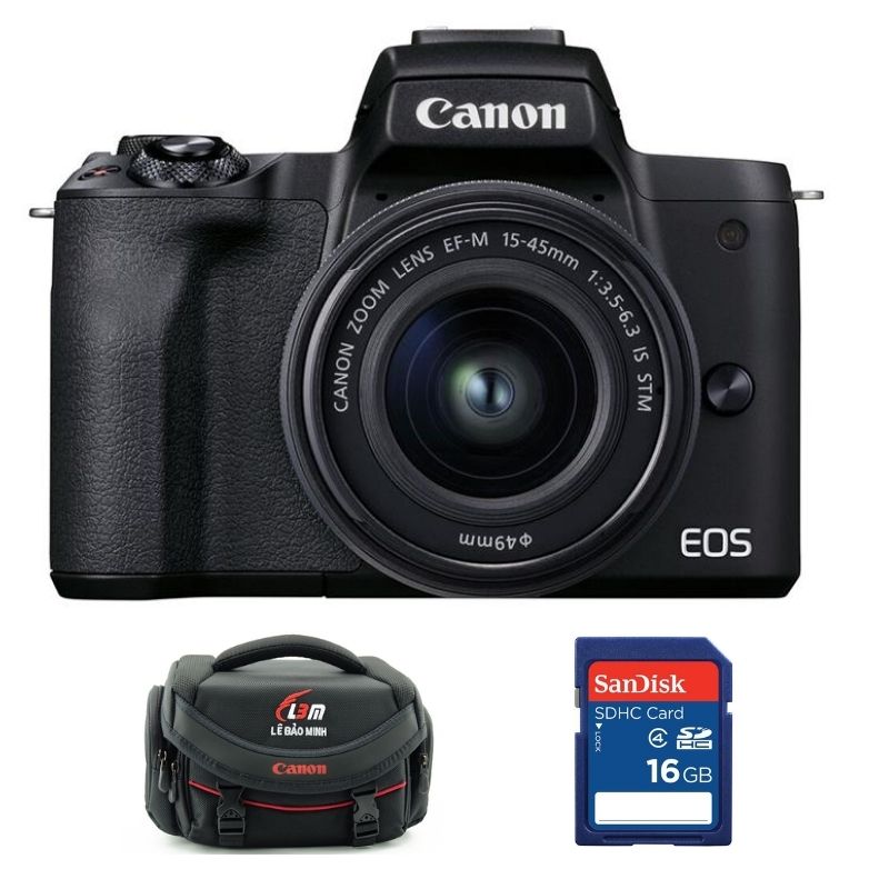 MÁY ẢNH CANON EOS M50 II KIT EF-M15-45MM F3.5-6.3 IS STM - ĐEN