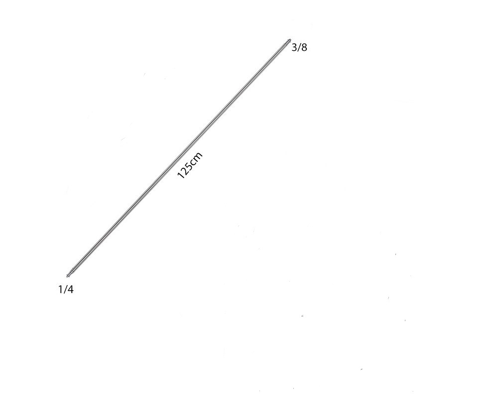 Thanh boom inox 304 đặc-125cm cho chân CK1 CK2 CK3 - Tải 30kg 