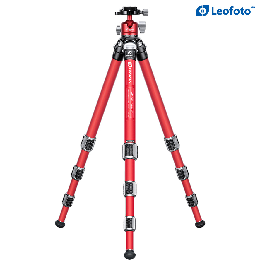 Chân máy tripod Leofoto LA-284C + đầu ball LH-30 ( Red kit)