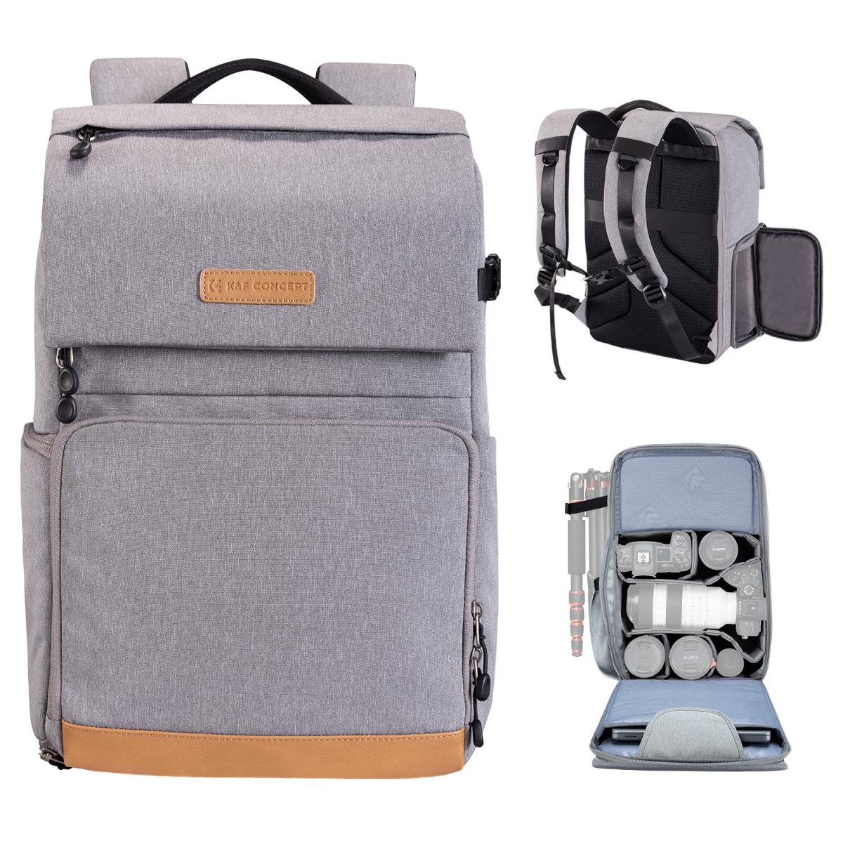Balo máy ảnh KF KF13.104 V1 Xám dung tích 22L 