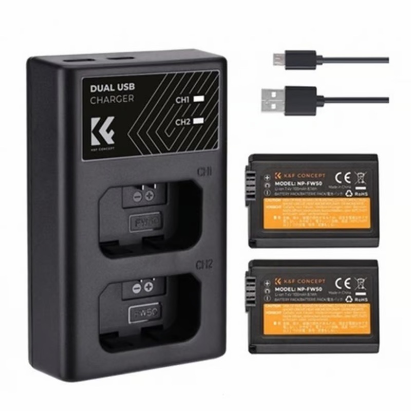 Bộ 2 pin 1 sạc máy ảnh  Sony KF  NP FW50