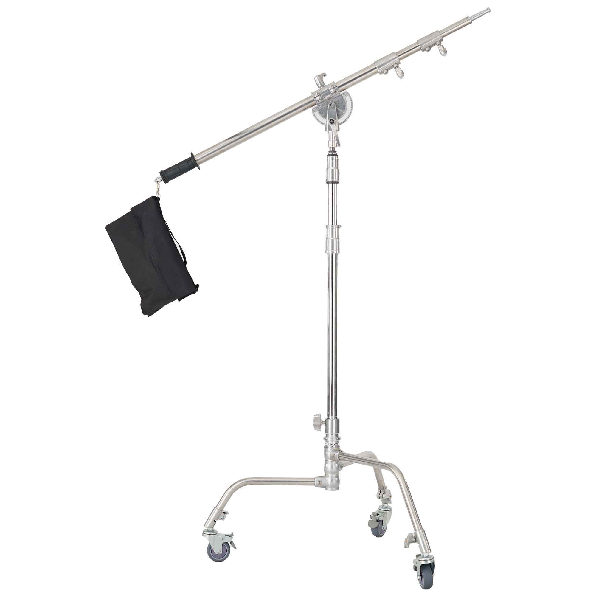 Combo chân C stand CK30pro và boom MF-01 siêu cứng chắc kèm bánh xe   