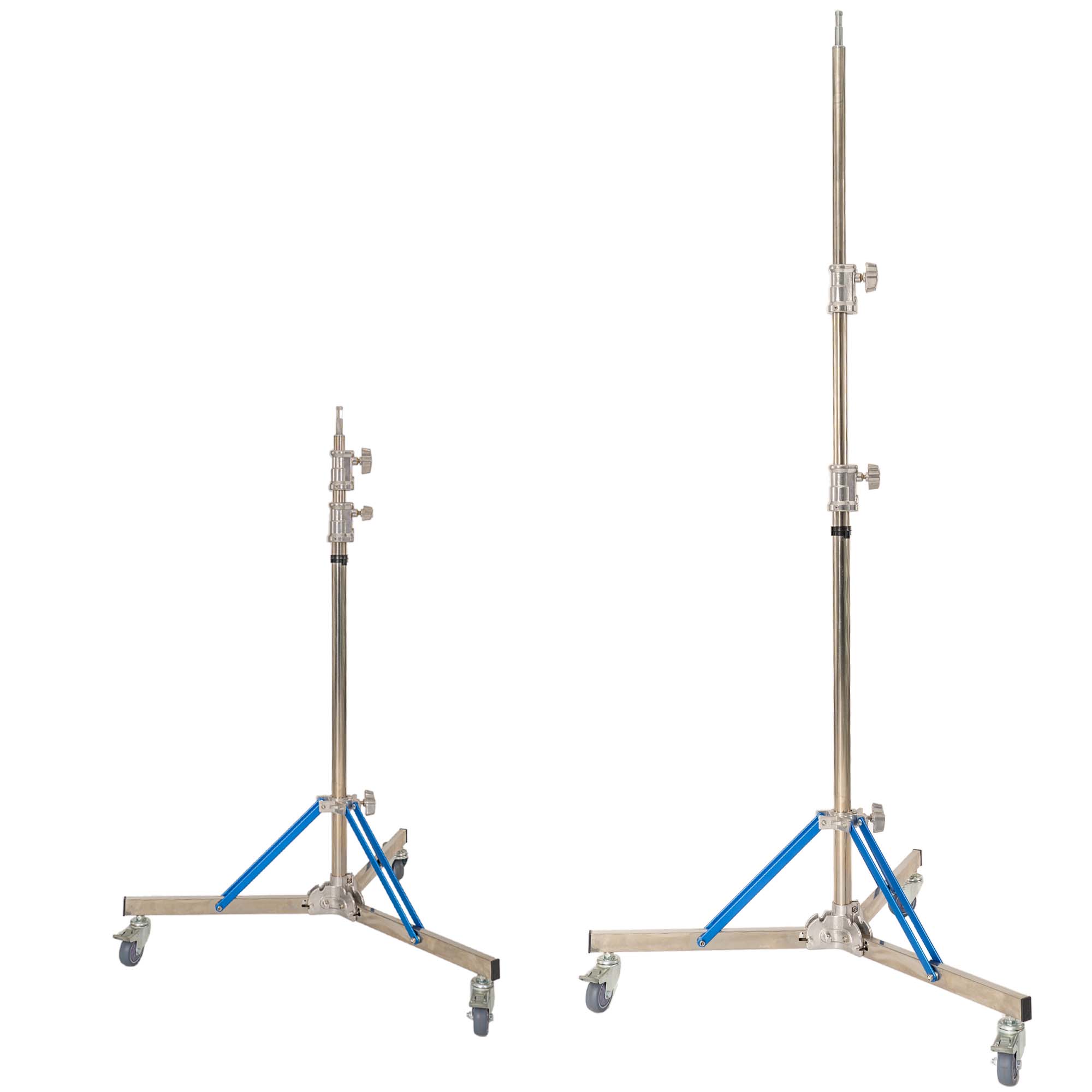 Chân đèn INOX bánh xe MD120 plus cao 3m05