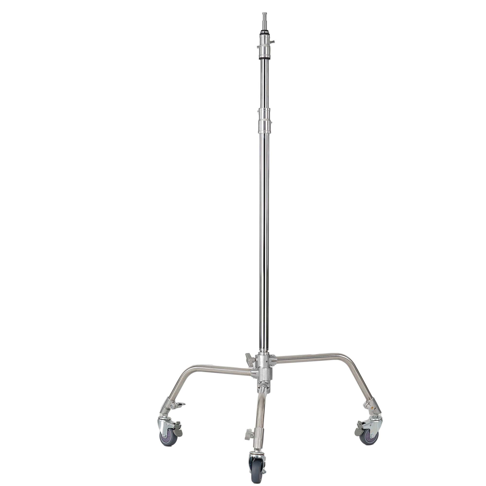 Chân Đèn C stand CK1 Inox có bánh xe ( Không tay boom) 