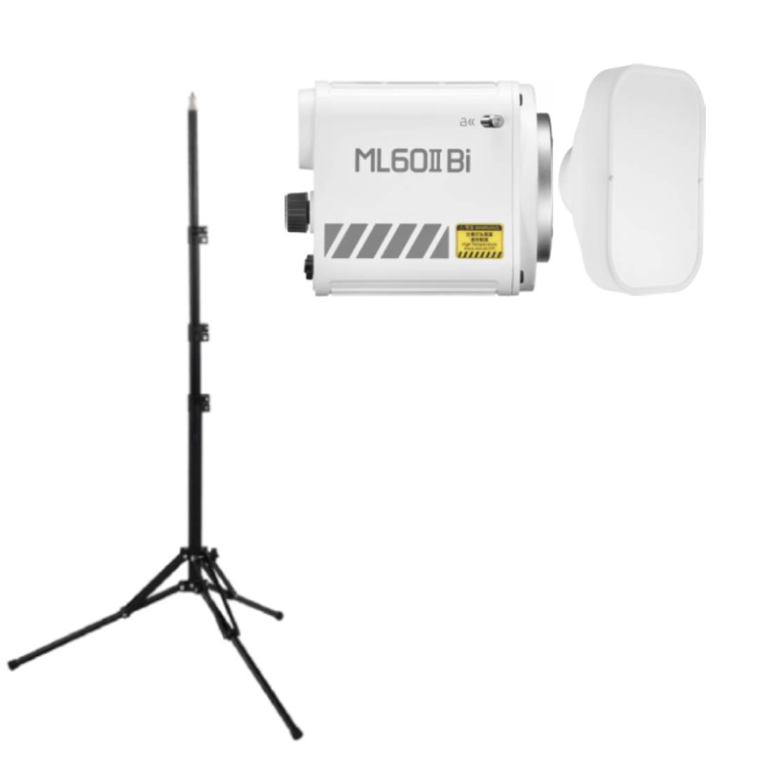 Combo đèn Godox Ml60 II Bicolor nhỏ gọn, tiết kiệm diện tích livestream.