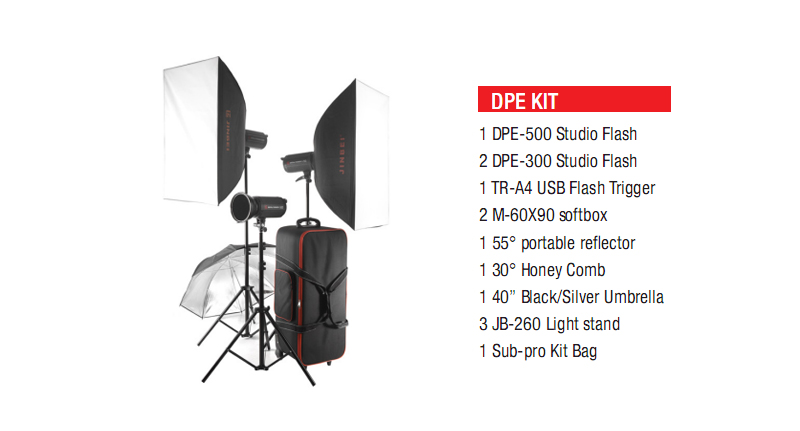 Bộ kit đèn flash studio Jinbei DPE