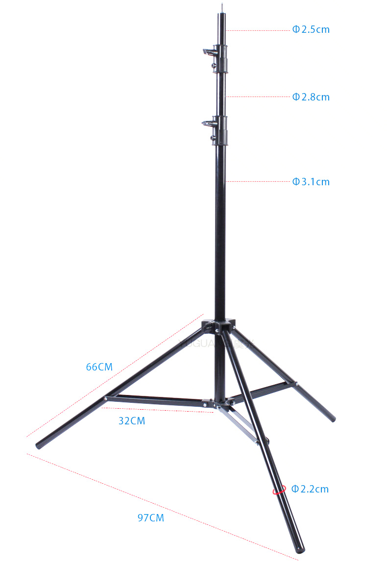 Chân đèn lớn thế hệ mới cao 2m88 - thu gọn 98cm 