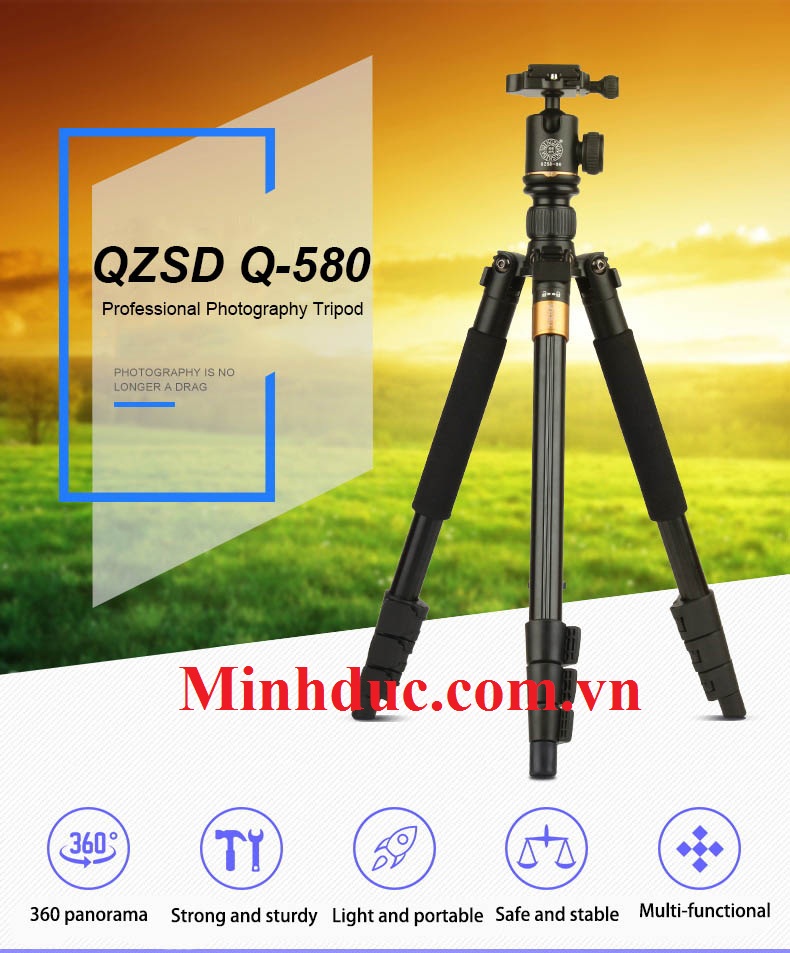Chân máy ảnh chuyên nghiệp Tripod Beike QZSD – Q580