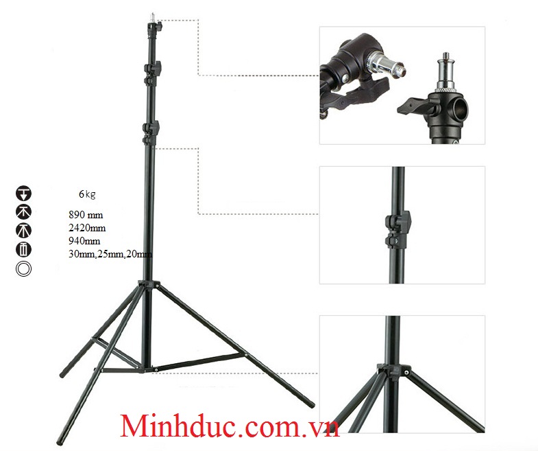 Chân đèn quay phim,chụp ảnh MZ2400
