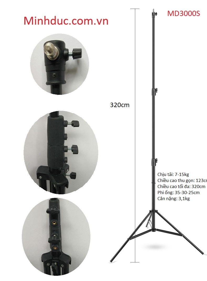 Chân đèn quay phim , chụp ảnh MD3000S