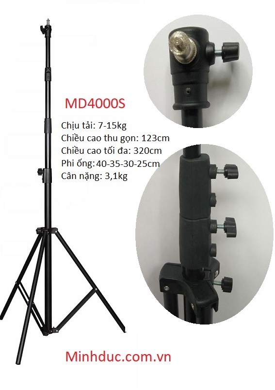 Chân đèn quay phim , chụp ảnh MD4000S