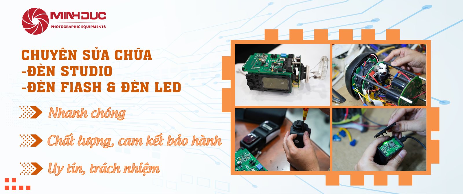 Sửa Đèn Flash, Sửa Đèn Led các loại 